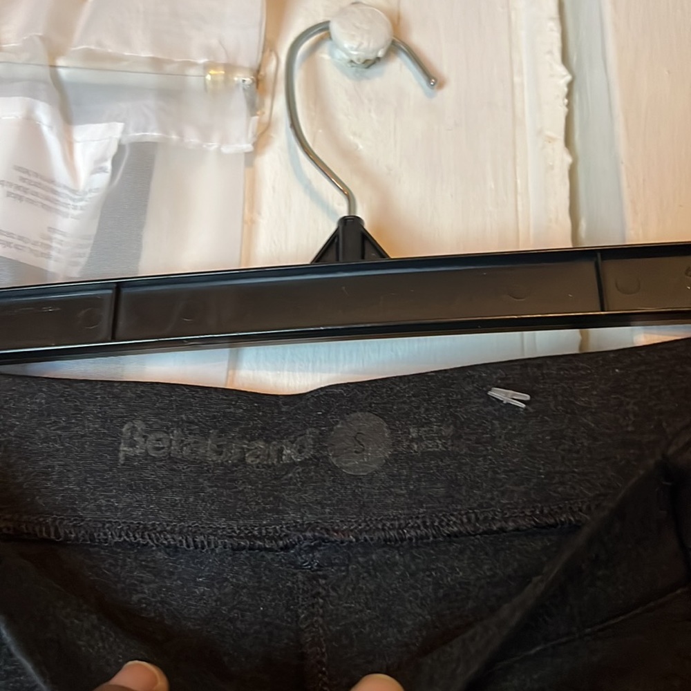 Betabrand Cropped Dress Yoga Pants Women's Small Charcoal Gray Stretch Career - Picture 6 of 8